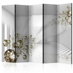 Sale Wohnen Abstrakte Motiv Trennwand in Grau & Gold - Nasco