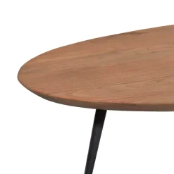 Wohnen Akazie Wohnzimmertisch in Oval 150x45x60 - Imbira
