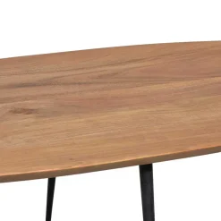 Wohnen Akazie Wohnzimmertisch in Oval 150x45x60 - Imbira