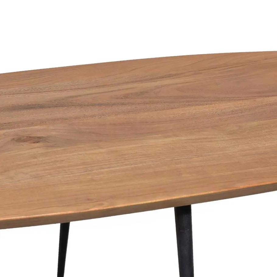 Wohnen Akazie Wohnzimmertisch in Oval 150x45x60 - Imbira