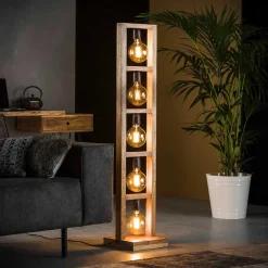 Hot Wohnen Akazienholz Stehlampe für fünf Leuchtmittel - Veral