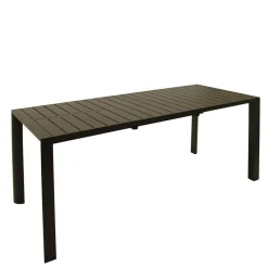 Discount Wohnen Alu Outdoortisch mit einer Einlegeplatte - Soria
