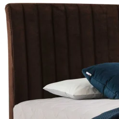 Hot Wohnen Amerikanisches Bett - Boxspring - in Dunkelbraun - Pianona