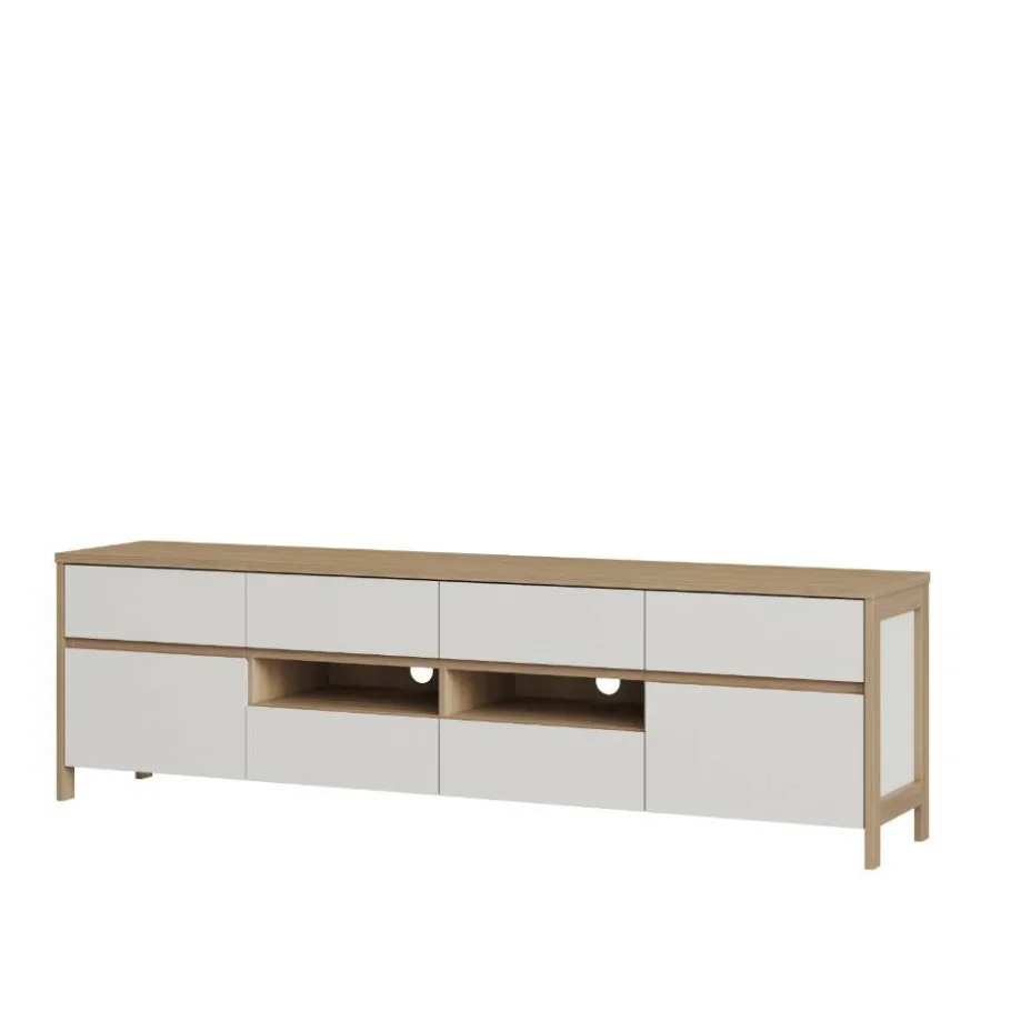Outlet Wohnen Anbauwand-Möbelset in Weiß - Ovidio (dreiteilig)