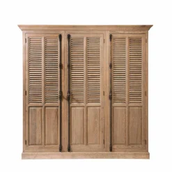 Sale Wohnen Antiker Eiche Drehtürenschrank Taunton mit Lamellentüren