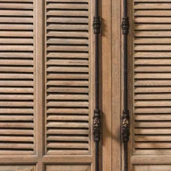 Sale Wohnen Antiker Eiche Drehtürenschrank Taunton mit Lamellentüren