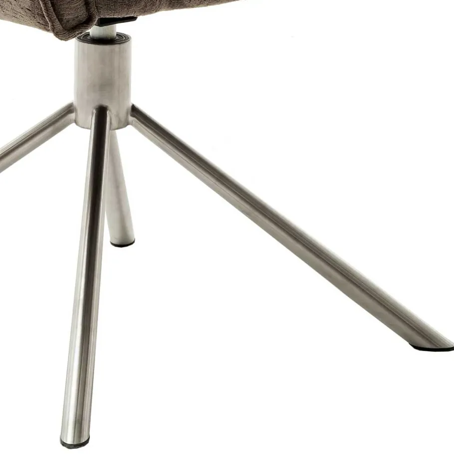 Outlet Wohnen Armlehnen Drehstuhl in Braun - Arjama (2er Set)