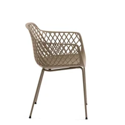 Clearance Wohnen Armlehnen Schalenstuhl in Beige - Pierega (4er Set)
