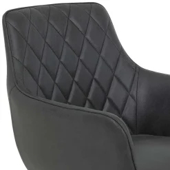 Online Wohnen Armlehnenstuehle in Anthrazit Samtvelours - Naas (2er Set)