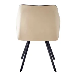 Outlet Wohnen Armlehnenstuhl aus Samt in Beige - Ortenza