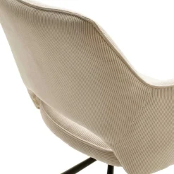 New Wohnen Armlehnenstuhl in Creme Cord - Makimona (2er Set)