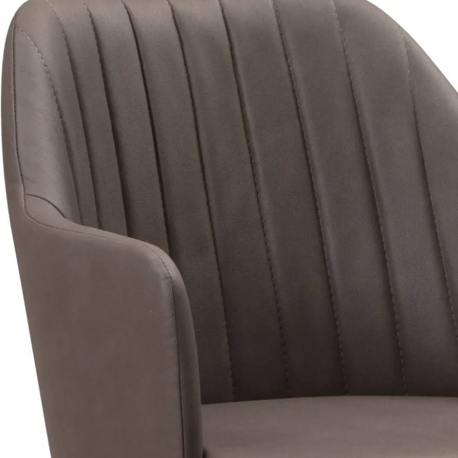 Outlet Wohnen Armlehnenstuhl in Dunkelbraun - Tadahiro