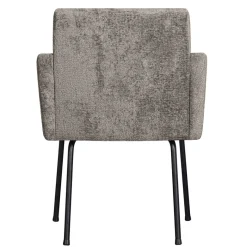 Wohnen Armlehnenstuhl in Taupe Webstoff - Kalindo (2er Set)