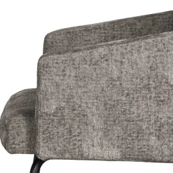 Wohnen Armlehnenstuhl in Taupe Webstoff - Kalindo (2er Set)