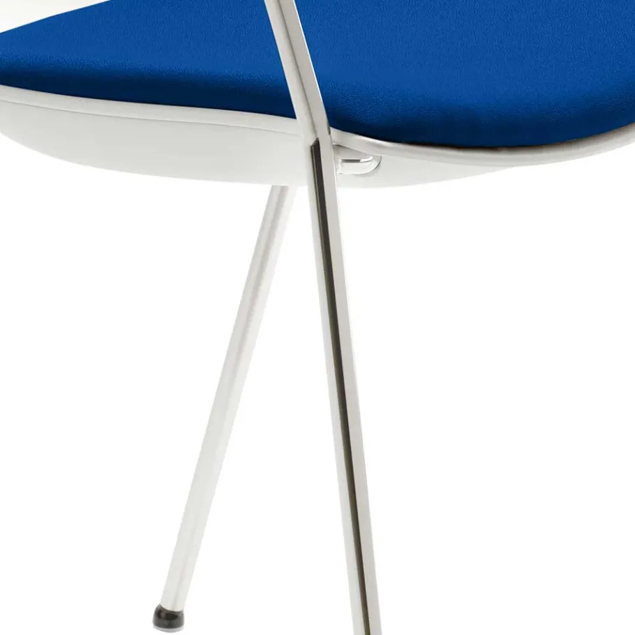 Outlet Wohnen Armlehner Schalenstuhl in Weiß & Blau - Dreamin