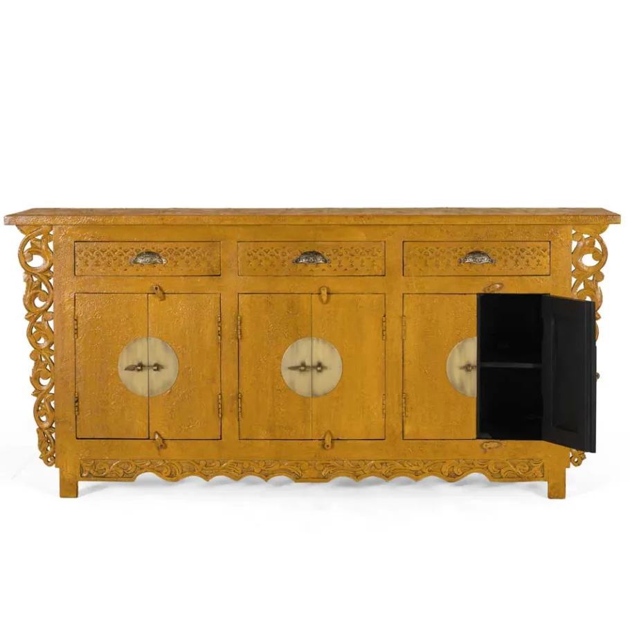 Best Wohnen Asia Style Sideboard in Ocker Gelb - Nelu
