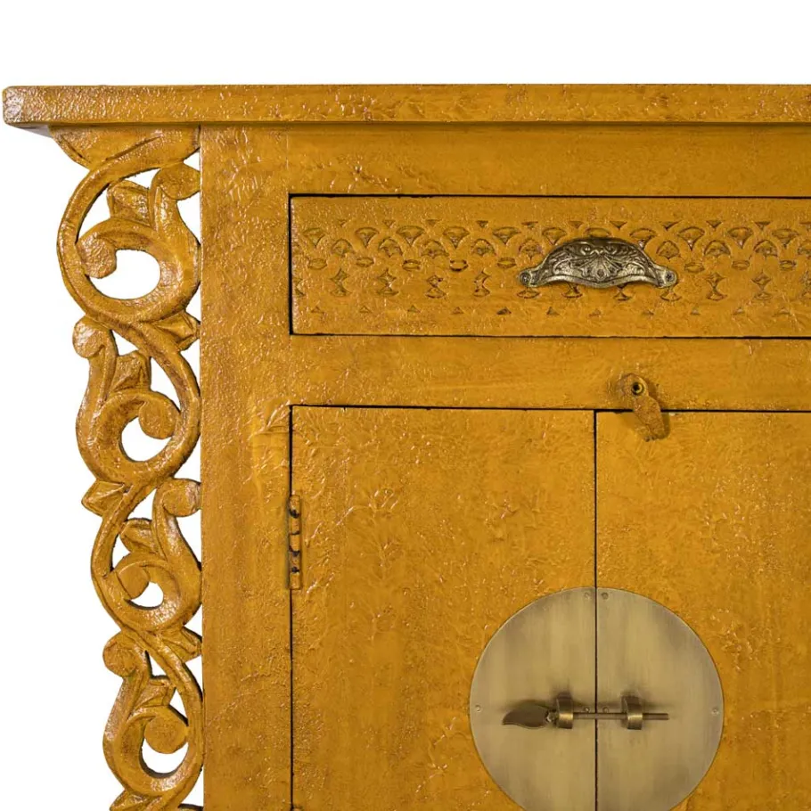 Best Wohnen Asia Style Sideboard in Ocker Gelb - Nelu