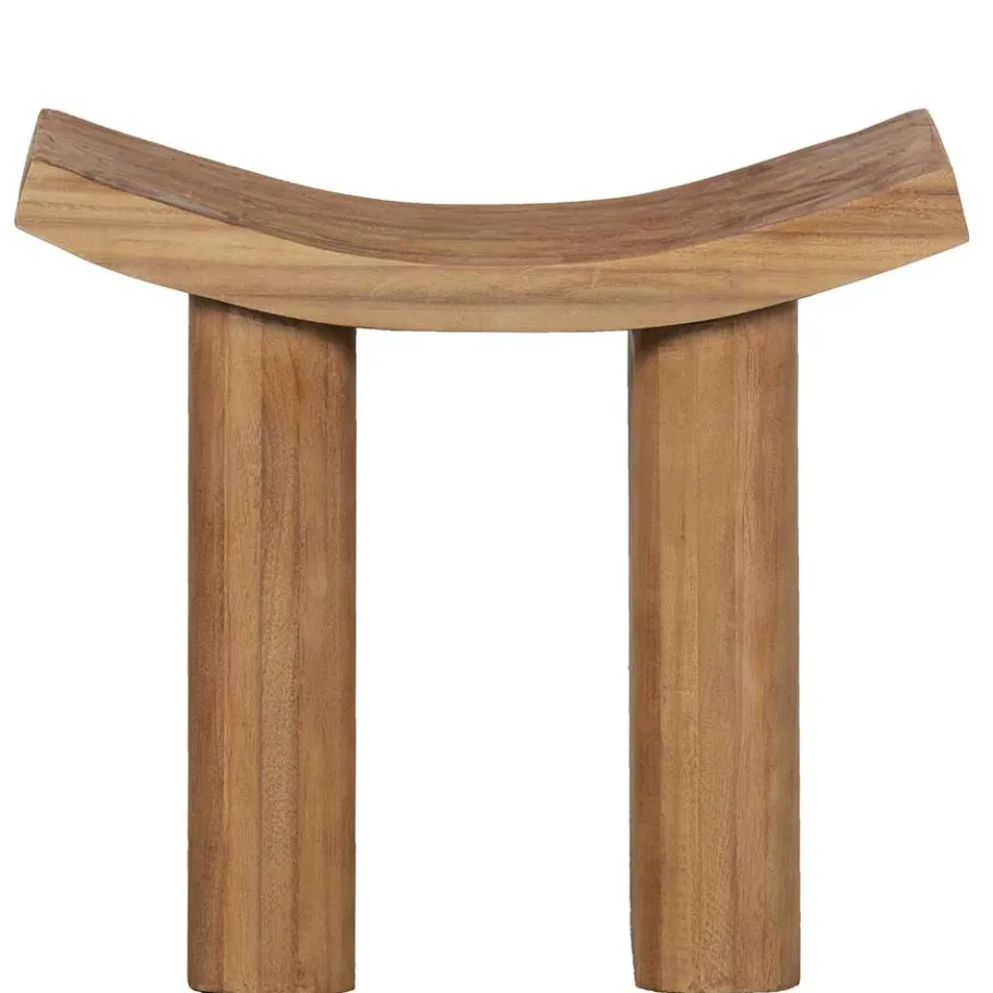 Best Wohnen Asiatischer Hocker aus Paulownia massiv - Dualko