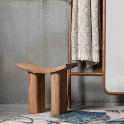 Best Wohnen Asiatischer Hocker aus Paulownia massiv - Dualko
