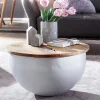 Clearance Wohnen Ausgefallener Couchtisch im Trommel Design - Volcma