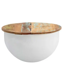 Clearance Wohnen Ausgefallener Couchtisch im Trommel Design - Volcma