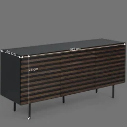 Outlet Wohnen Ausgefallenes Sideboard Trupea mit Streifen Front