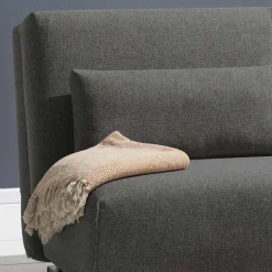 Wohnen Ausziehbares Schlafsofa in Grau Stoff - Kioto