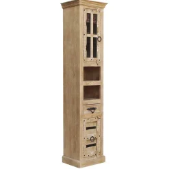 Outlet Wohnen Bad Hochschrank aus Holz Grey Wash - Abid