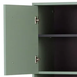 New Wohnen Bad Hochschrank in Graugrün & Eiche - Vereny