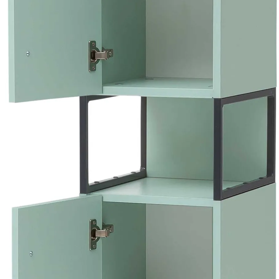 Best Wohnen Bad Hochschrank in Mint Grün & Anthrazit - Esdrus