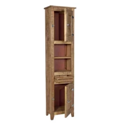 New Wohnen Bad Hochschrank Suennas aus Mangobaum Massivholz