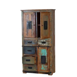 Discount Wohnen Bad Hochschrank Vayamos im Shabby Chic Design