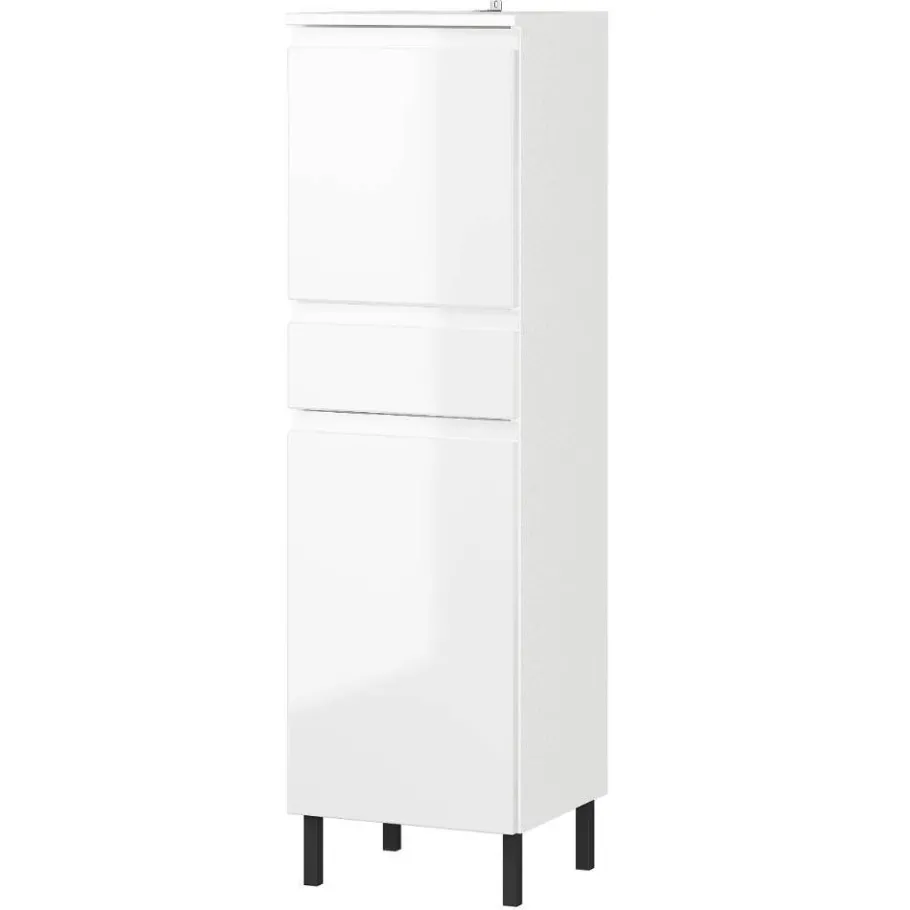 Best Wohnen Bad Midischrank in Weiß Hochglanz - Loeesa