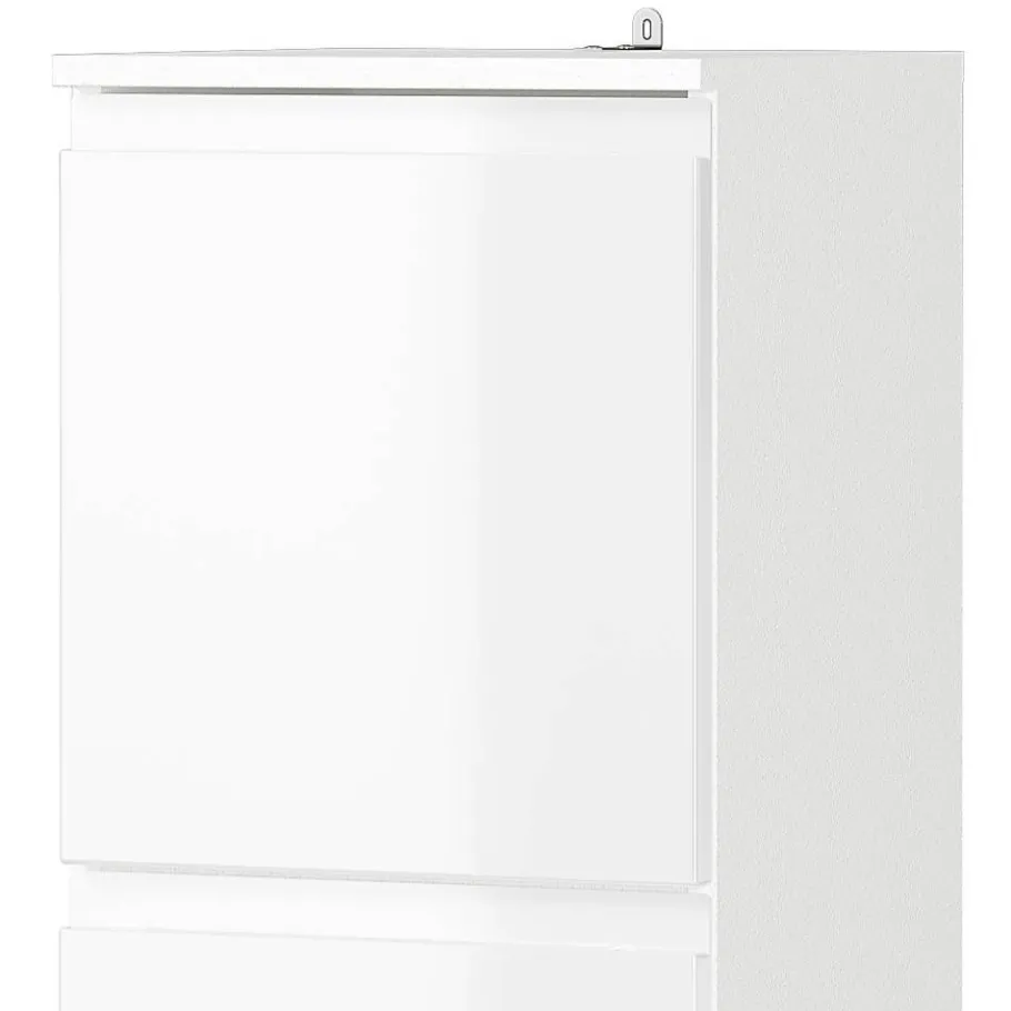 Best Wohnen Bad Midischrank in Weiß Hochglanz - Loeesa