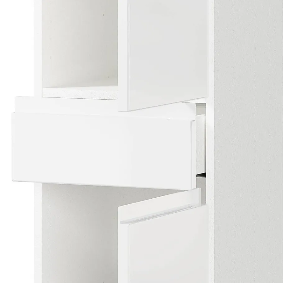 Best Wohnen Bad Midischrank in Weiß Hochglanz - Loeesa