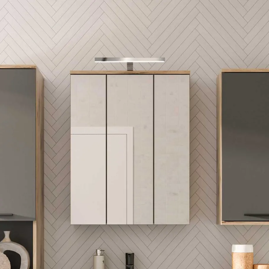 Outlet Wohnen Bad Oberschrank mit Spiegeltüren 60 cm breit - Depart