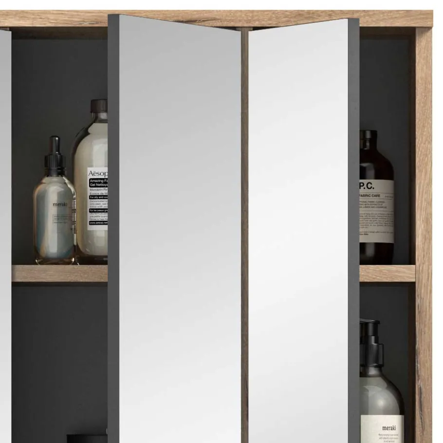 Outlet Wohnen Bad Oberschrank mit Spiegeltüren 60 cm breit - Depart