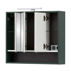 Outlet Wohnen Bad Spiegelschrank in Dunkelgrün - Aqua