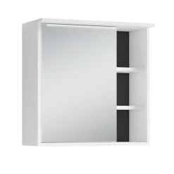 Discount Wohnen Bad Spiegelschrank in Weiß mit Schwarz - Envaton