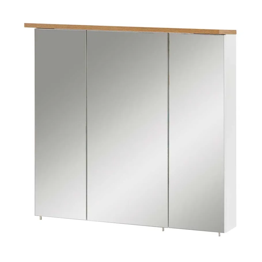 Sale Wohnen Bad Spiegelschrank in Weiß Glanz & Eiche - Utiona