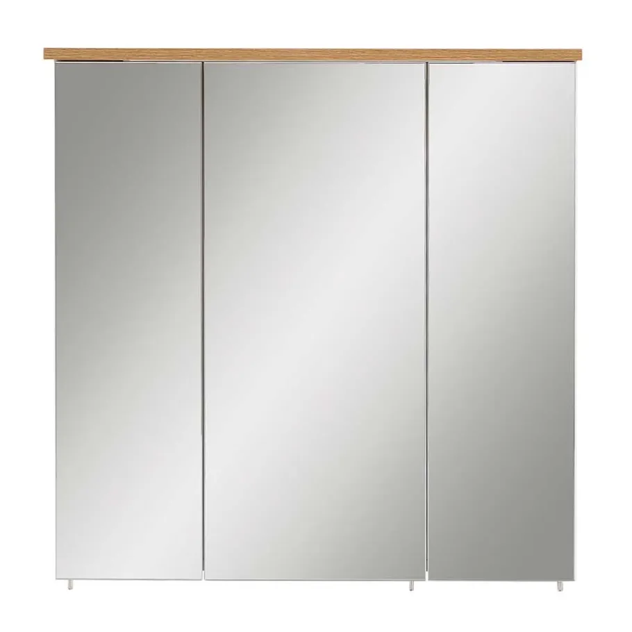 Sale Wohnen Bad Spiegelschrank in Weiß Glanz & Eiche - Utiona
