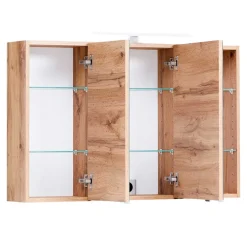 Discount Wohnen Bad Spiegelschrank in Wildeiche Optik - Drumias
