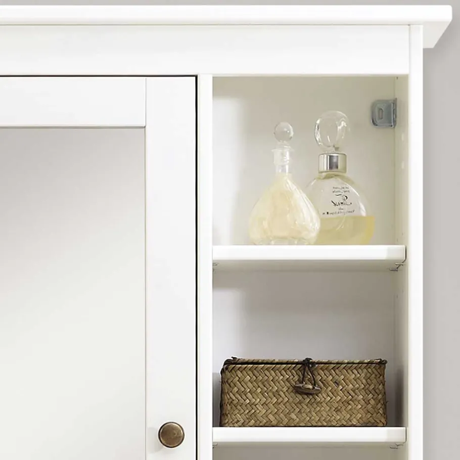 Clearance Wohnen Bad Spiegelschrank mit Regal in Weiß - Lousias