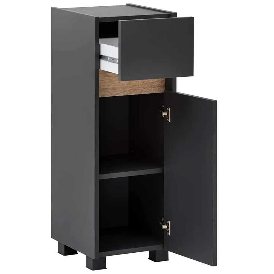 Discount Wohnen Bad Unterschrank in Anthrazit & Wildeiche - Marcius