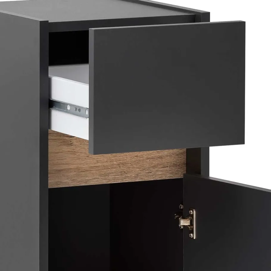 Discount Wohnen Bad Unterschrank in Anthrazit & Wildeiche - Marcius