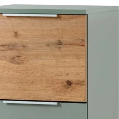New Wohnen Bad Unterschrank in Graugrün mit Eiche - Liz