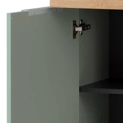 New Wohnen Bad Unterschrank in Graugrün mit Eiche - Liz