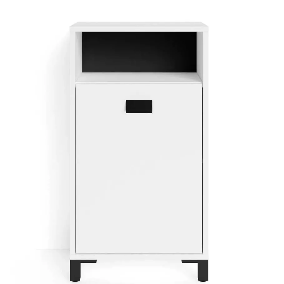 Outlet Wohnen Bad Unterschrank in Weiß mit Schwarz - Envaton