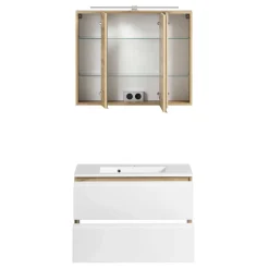 Wohnen Bad Waschbeckenschrank & Spiegelschrank - Eight (zweiteilig)