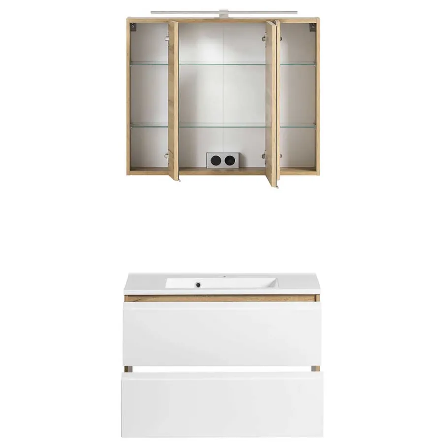 Wohnen Bad Waschbeckenschrank & Spiegelschrank - Eight (zweiteilig)